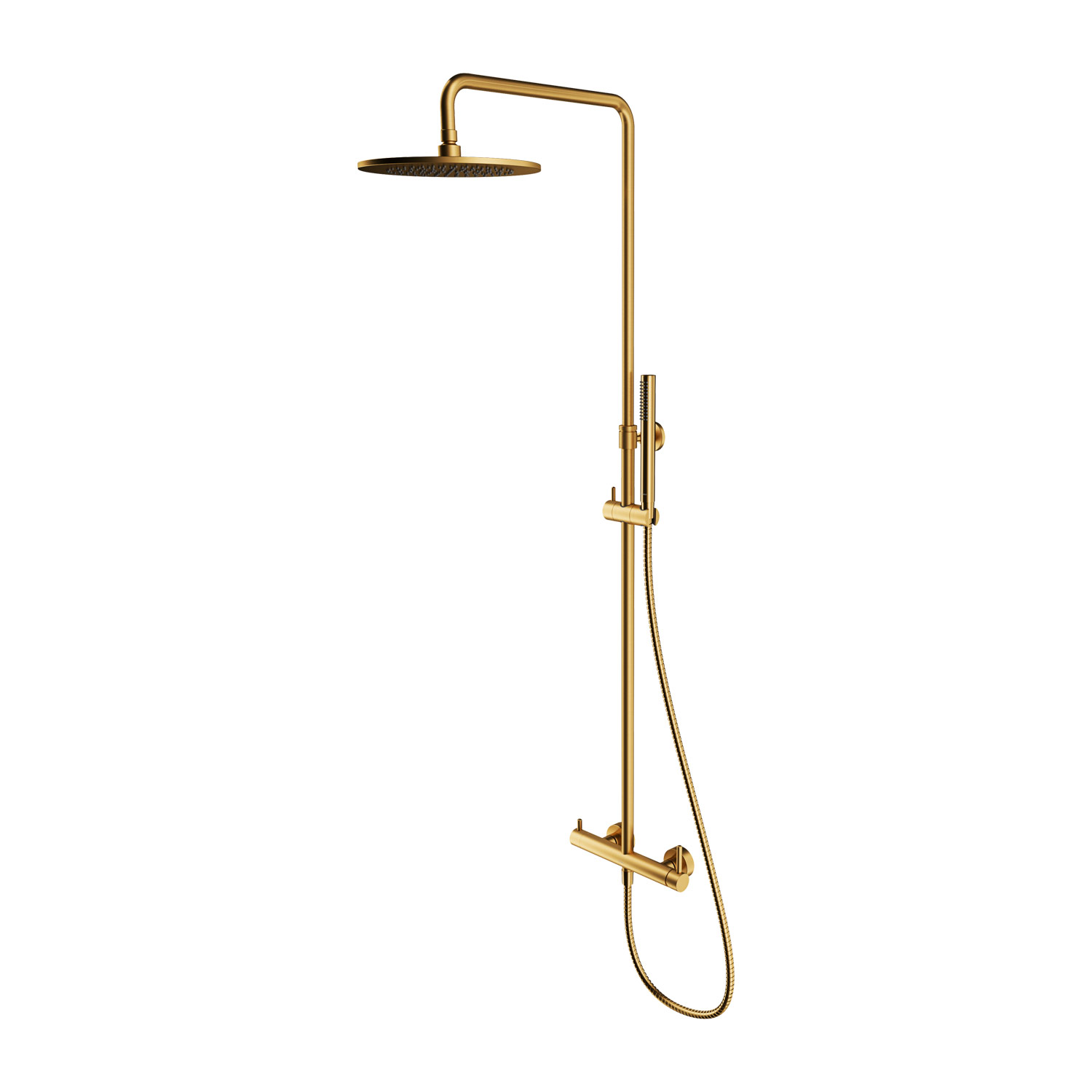 Omnires Y doucheset wand met regendouche gouden Y1244MGL