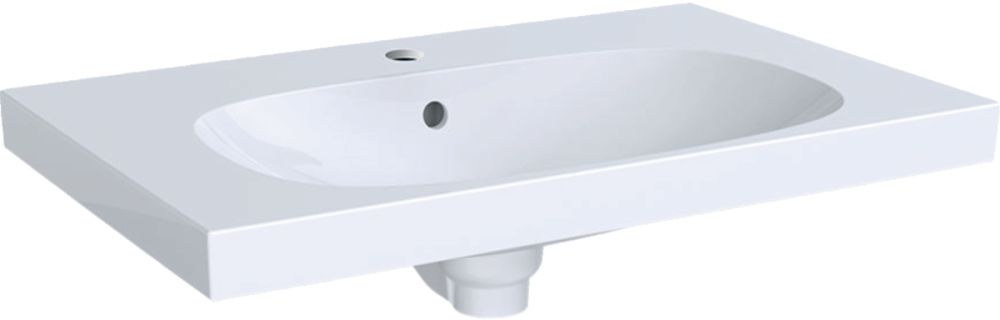 Geberit Acanto wastafel 75x48 cm rechthoekig meubel wit glans 500.622.01.8