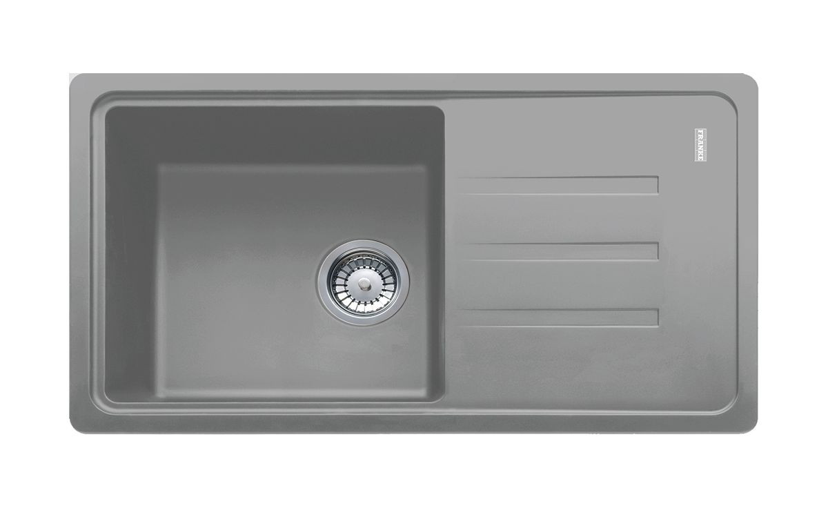 Franke Bliss spoelbak van graniet 78x43.5 cm grijs/grafiet/onyx 114.0676.309