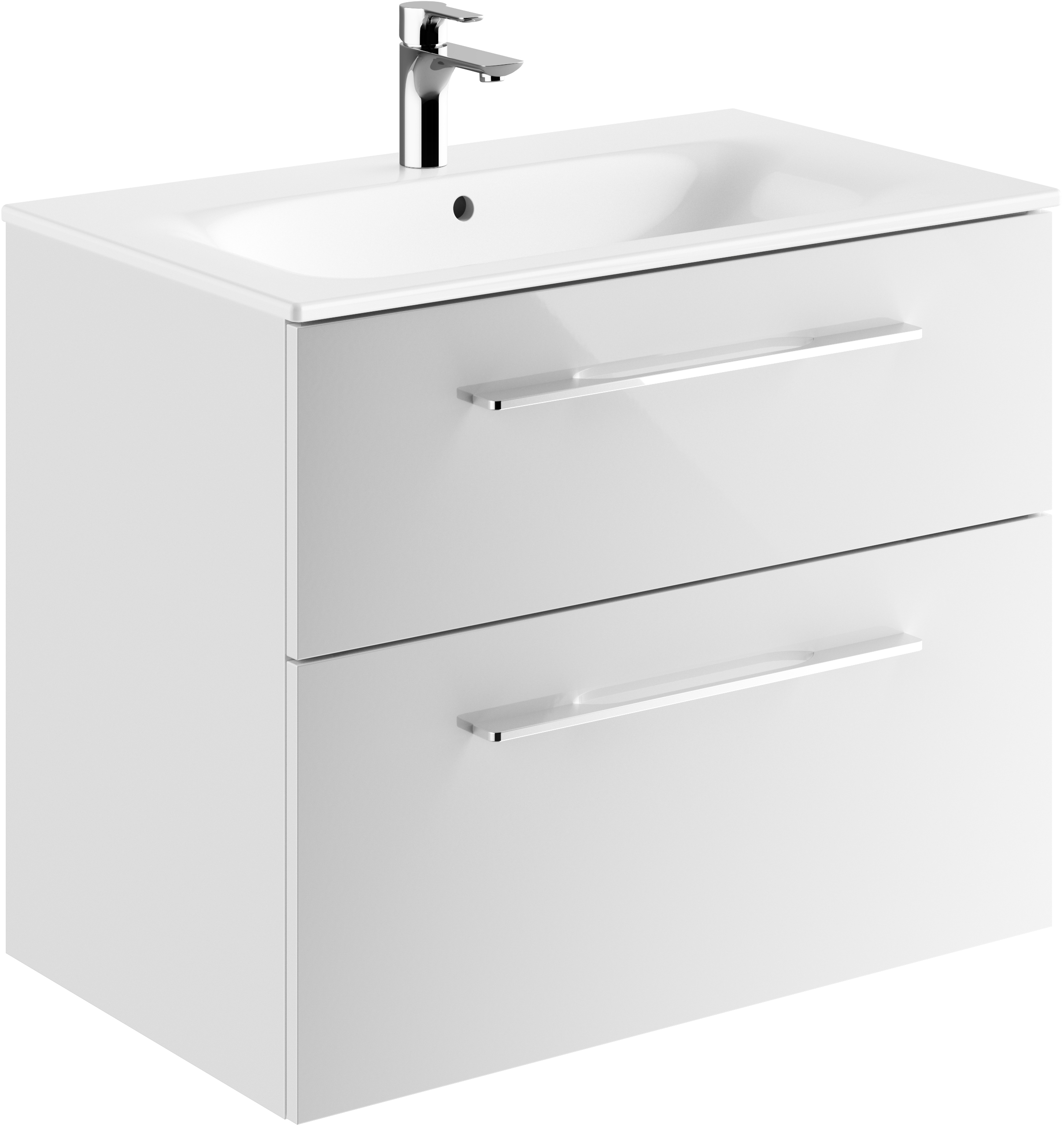 Geberit Selnova Square wastafel met kast 80 cm wit 501.240.00.1