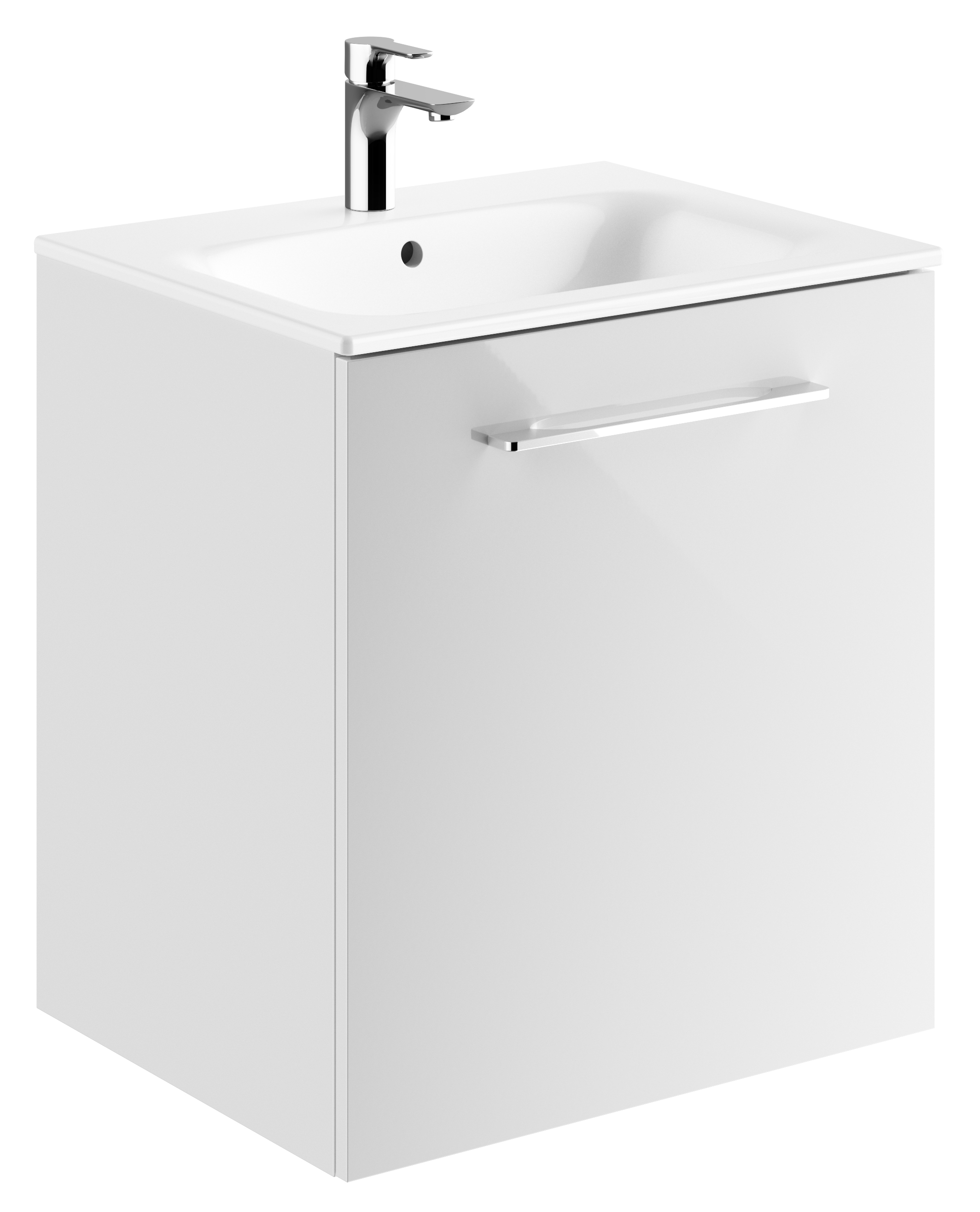 Geberit Selnova Square wastafel met kast 60 cm wit 501.252.00.1