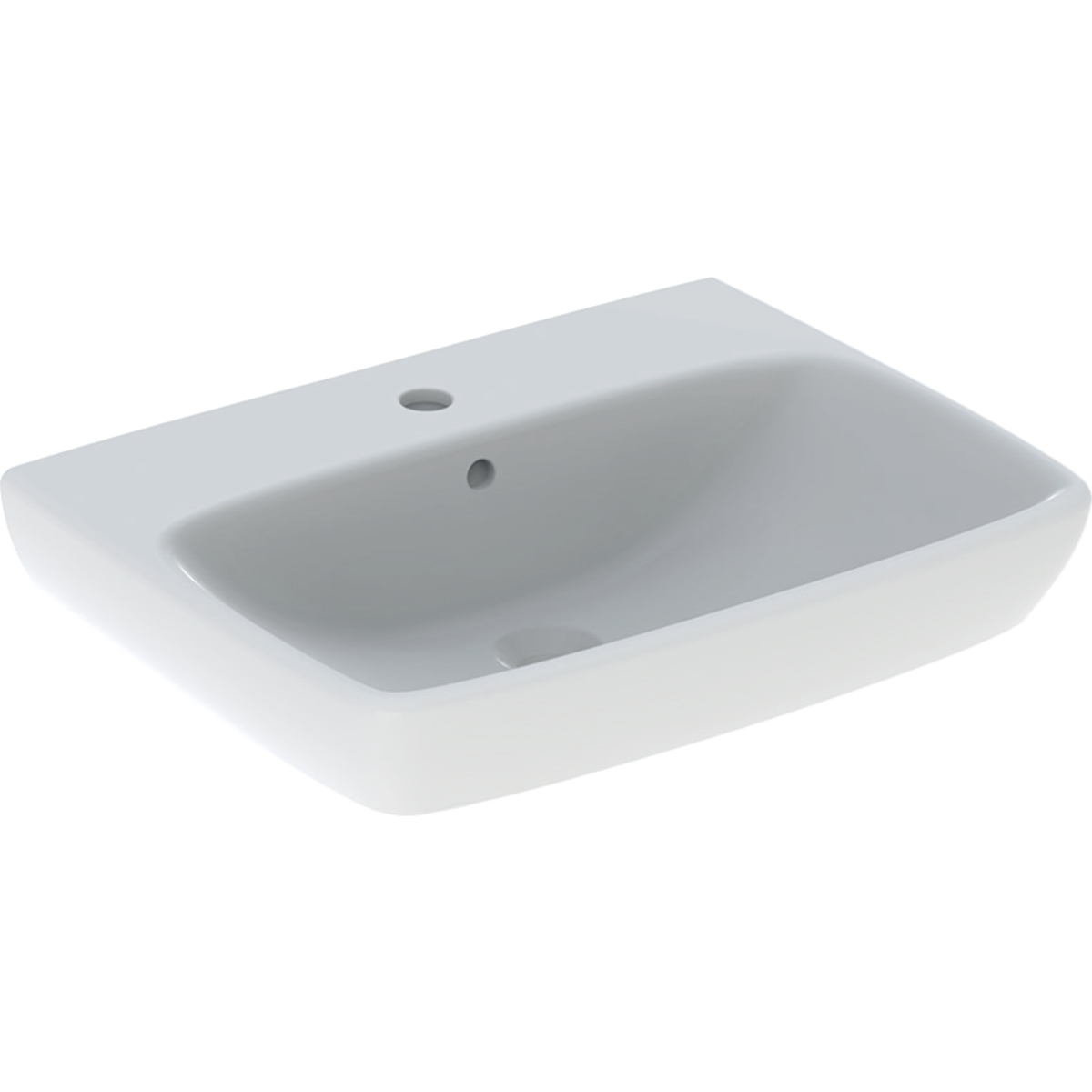 Geberit Selnova Square wastafel 60x46 cm rechthoekig klassiek wit glans 500.300.01.7