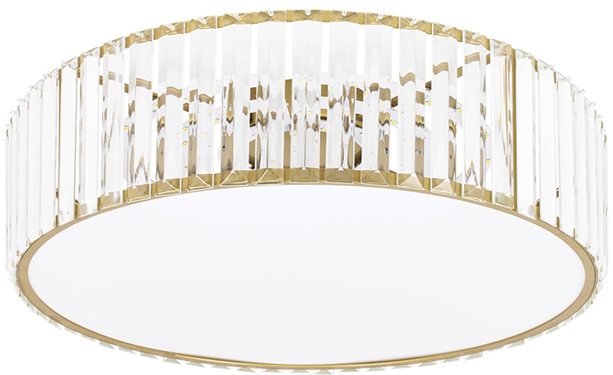 Moosee Crown plafond 1x24 W wit-gouden-kristal MSE010100366