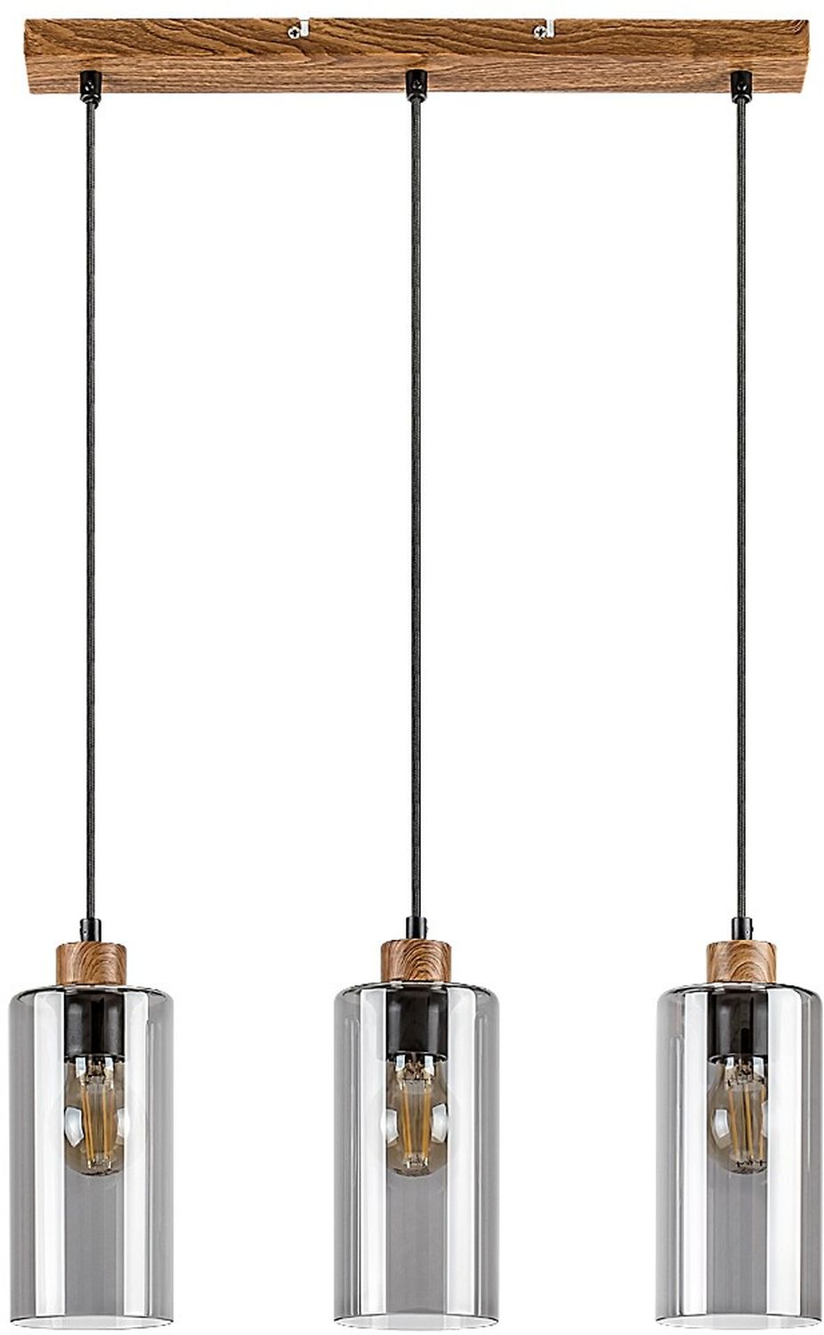 Rabalux Tanno hanglamp 3x25 W bedampt-hout 72123