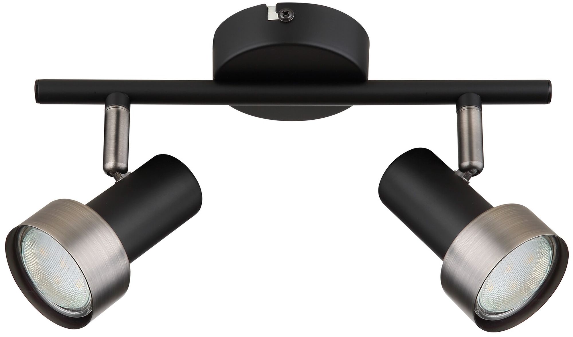 Rabalux Konrad plafondlamp 2x50 W zwart-zilveren 73012