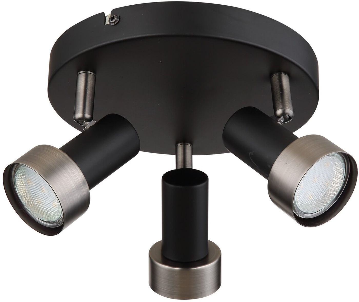 Rabalux Konrad plafondlamp 3x50 W zwart-zilveren 73013