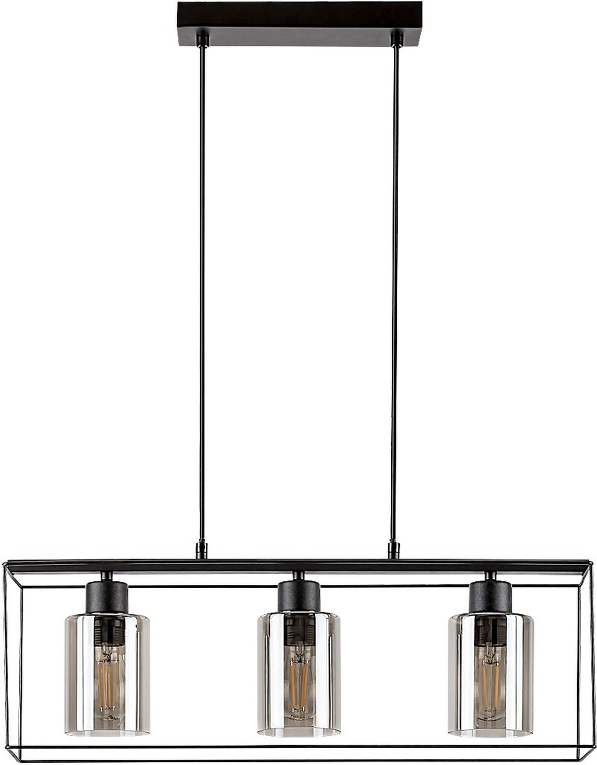 Rabalux Chadwick hanglamp 3x25 W zwart-bedampt 72033