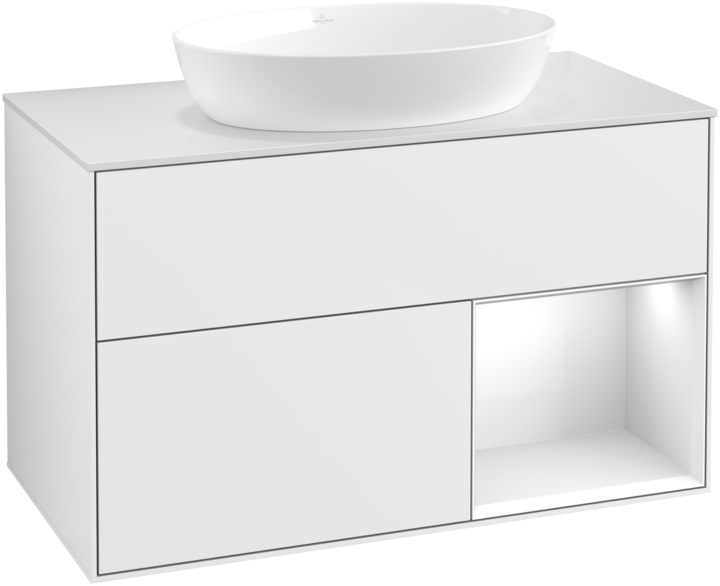 Villeroy & Boch Finion kast 100x50.1x60.3 cm hangend onder de wastafel wit GA21GFGF