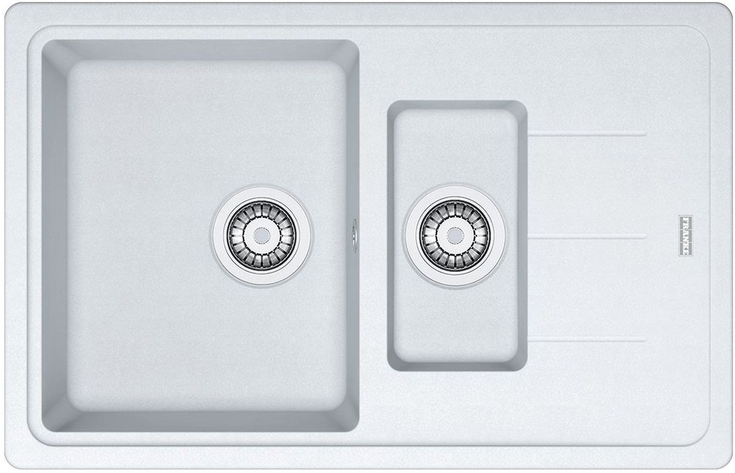 Franke Basis spoelbak van graniet 78x50 cm wit 114.0676.283