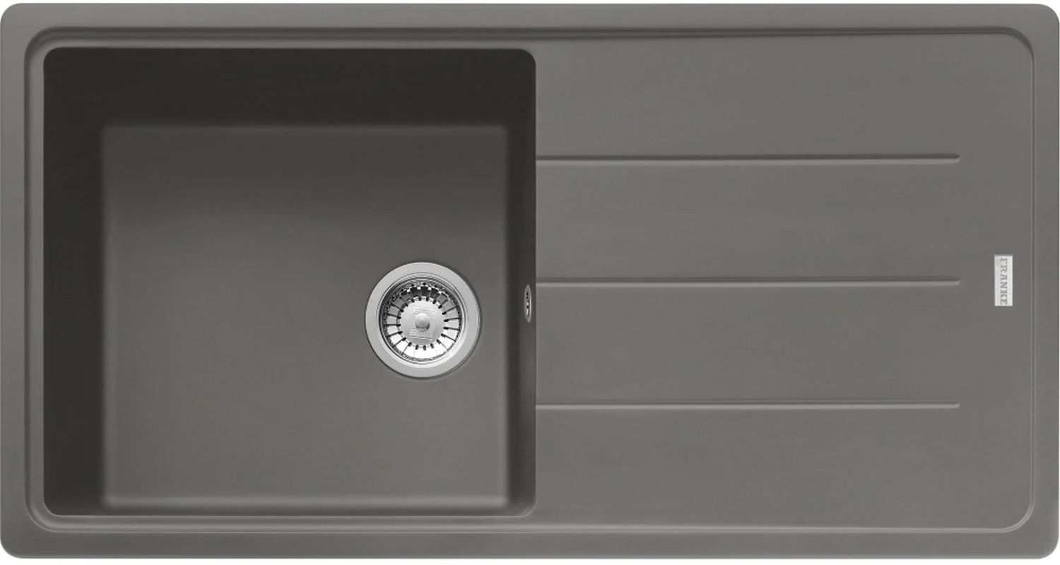Franke Basis spoelbak van graniet 97x50 cm grijs/grafiet/onyx 114.0676.288