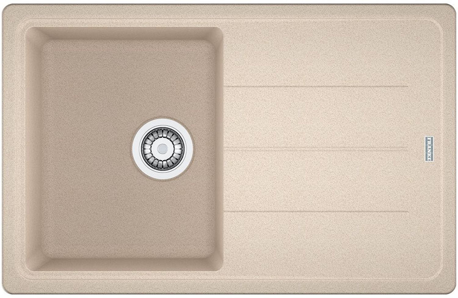 Franke Basis spoelbak van graniet 78x50 cm beige 114.0676.293