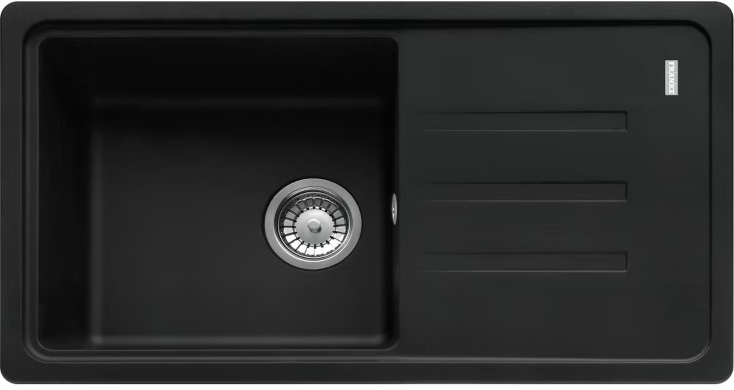 Franke Bliss spoelbak van graniet 78x43.5 cm zwart 114.0676.312