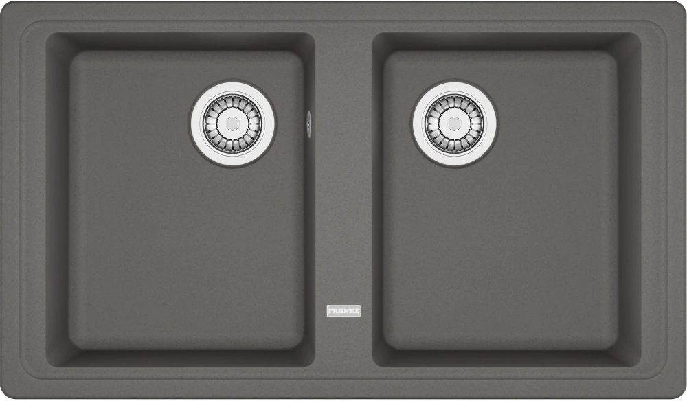 Franke Basis spoelbak van graniet 86x50 cm grijs/grafiet/onyx 114.0676.268