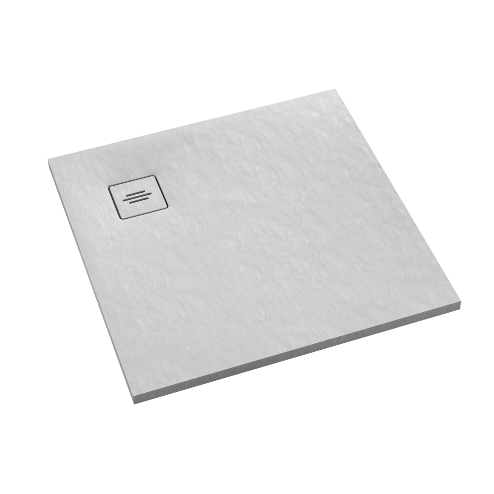 Schedline Protos White Stone vierkante douchebak 90x90 cm wit 3SP.P1K-9090/B/ST-M1/B/ST
