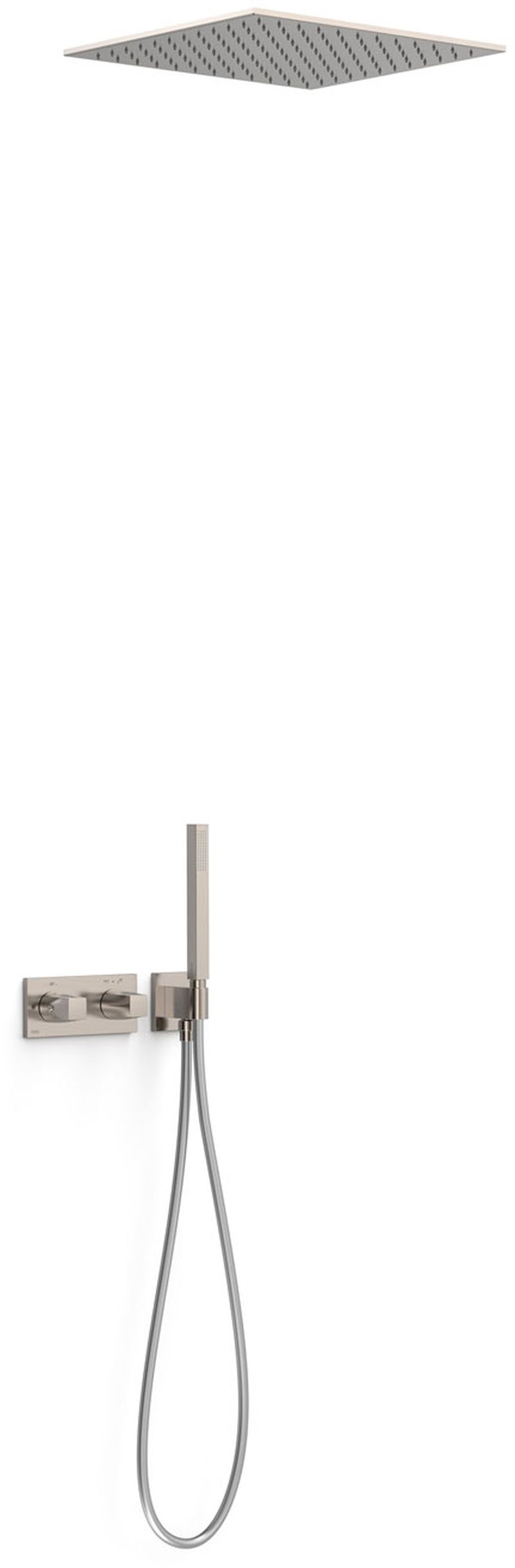 Tres B-System doucheset inbouw met thermostaat met regendouche staal 30725206AC