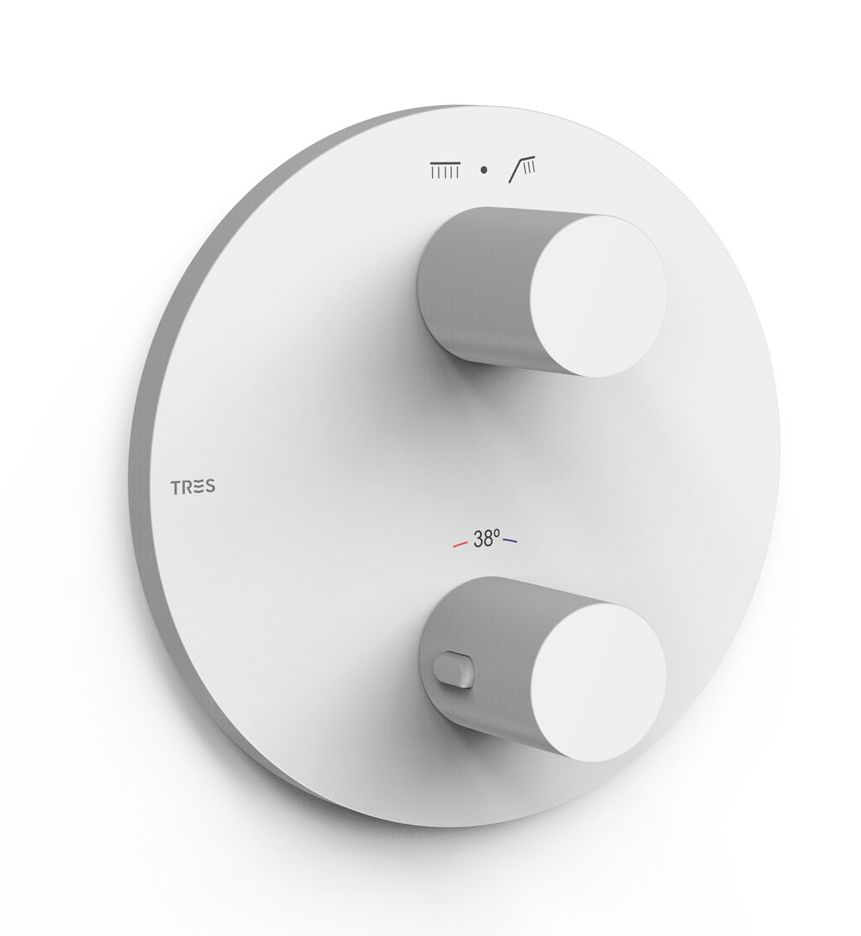Tres Therm-Box bad- en douchekraan inbouw met thermostaat wit 26225001BM