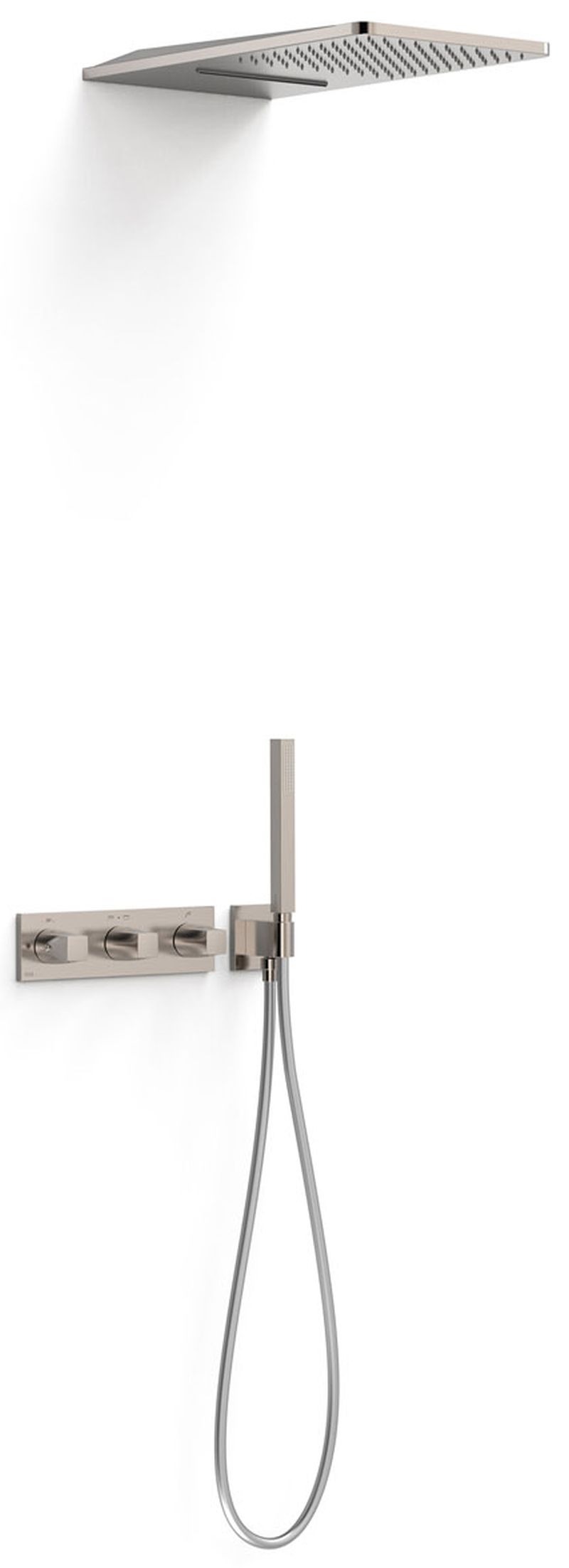 Tres B-System doucheset inbouw met thermostaat met regendouche staal 30725305AC