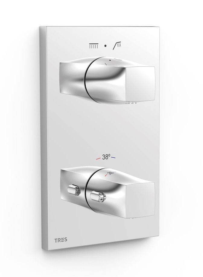 Tres Therm-Box bad- en douchekraan inbouw met thermostaat chroom 21125001