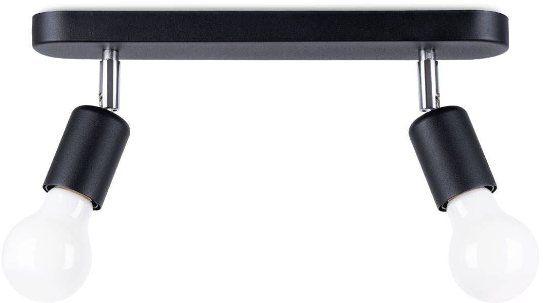 Sollux Lighting Fornes plafondlamp 2x60 W zwart SL.1121