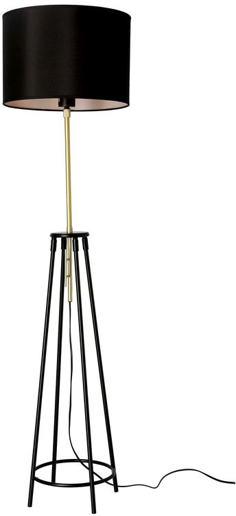 Candellux Tegola staanlamp 1x60 W zwart-gouden 51-00071