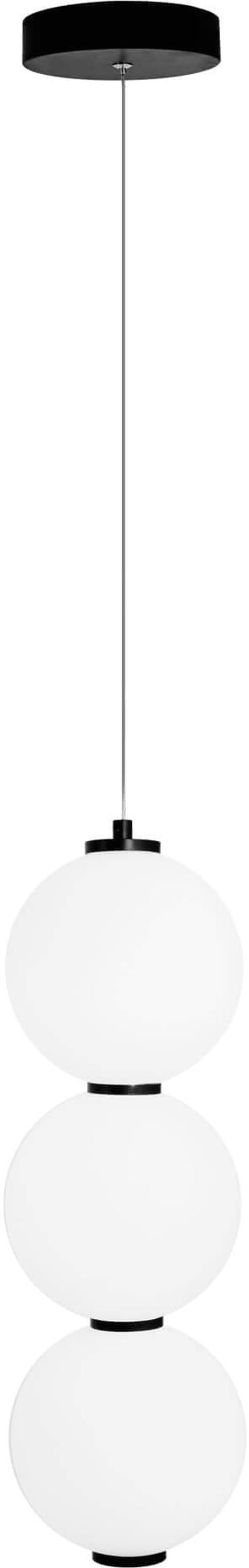 MaxLight Tama hanglamp 1x23 W zwart-melkachtig P0470