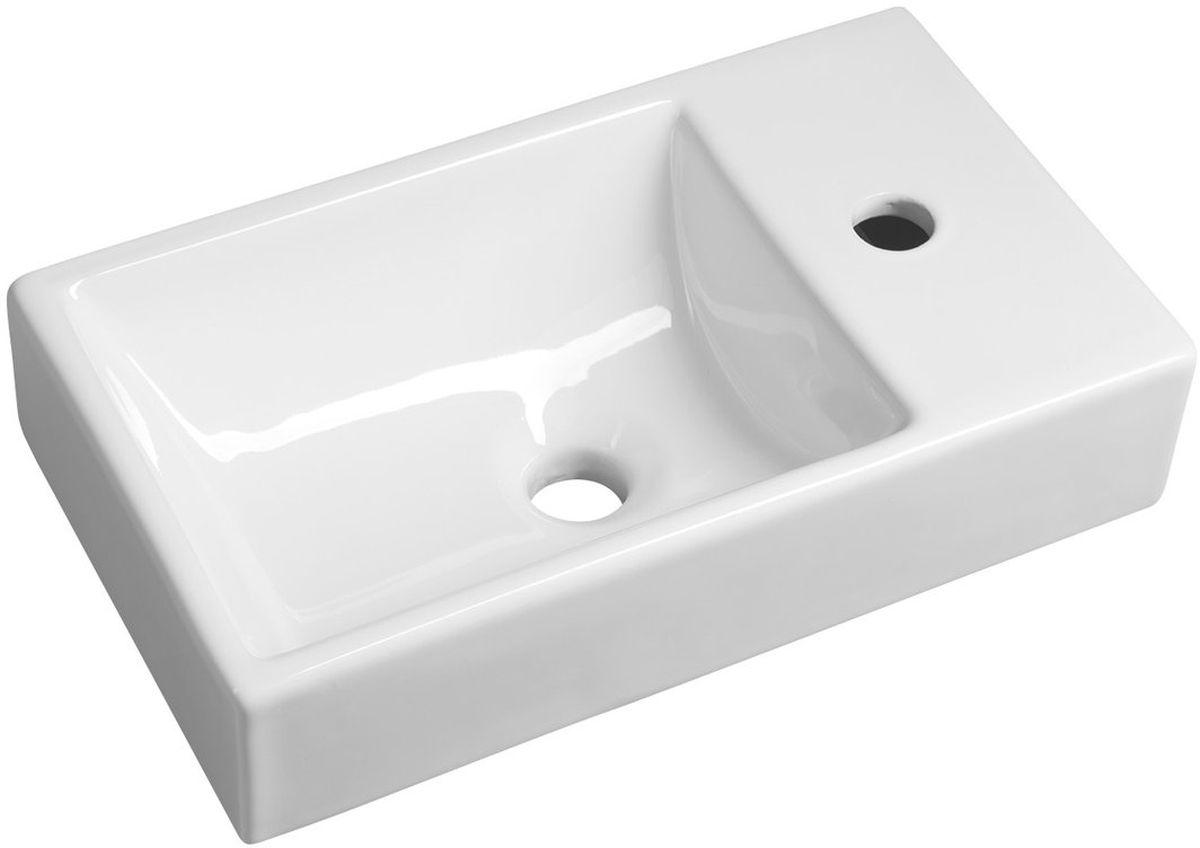 Sapho Minos wastafel 45x26 cm rechthoekig klassiek wit glans 4057