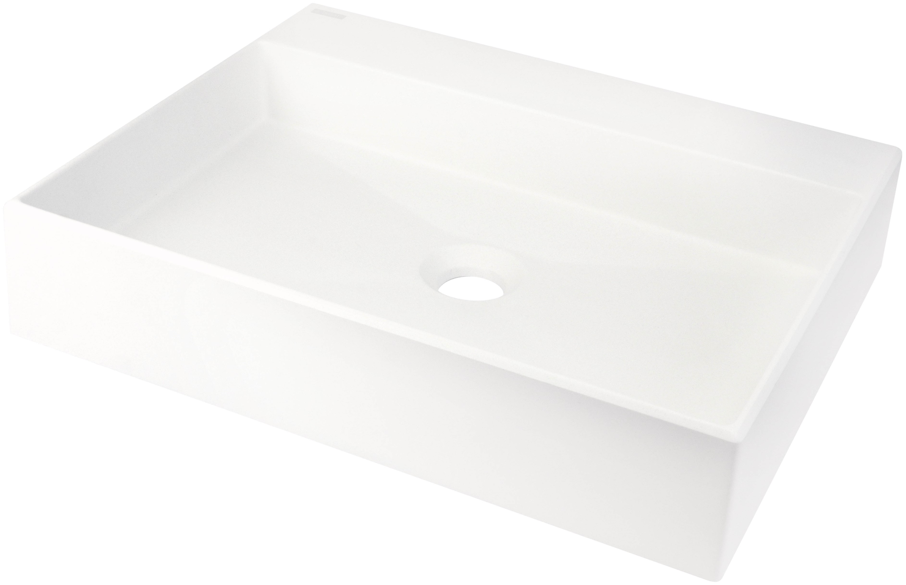 Deante Correo wastafel 50x40 cm rechthoekig opbouw wit mat CQR_AU5S