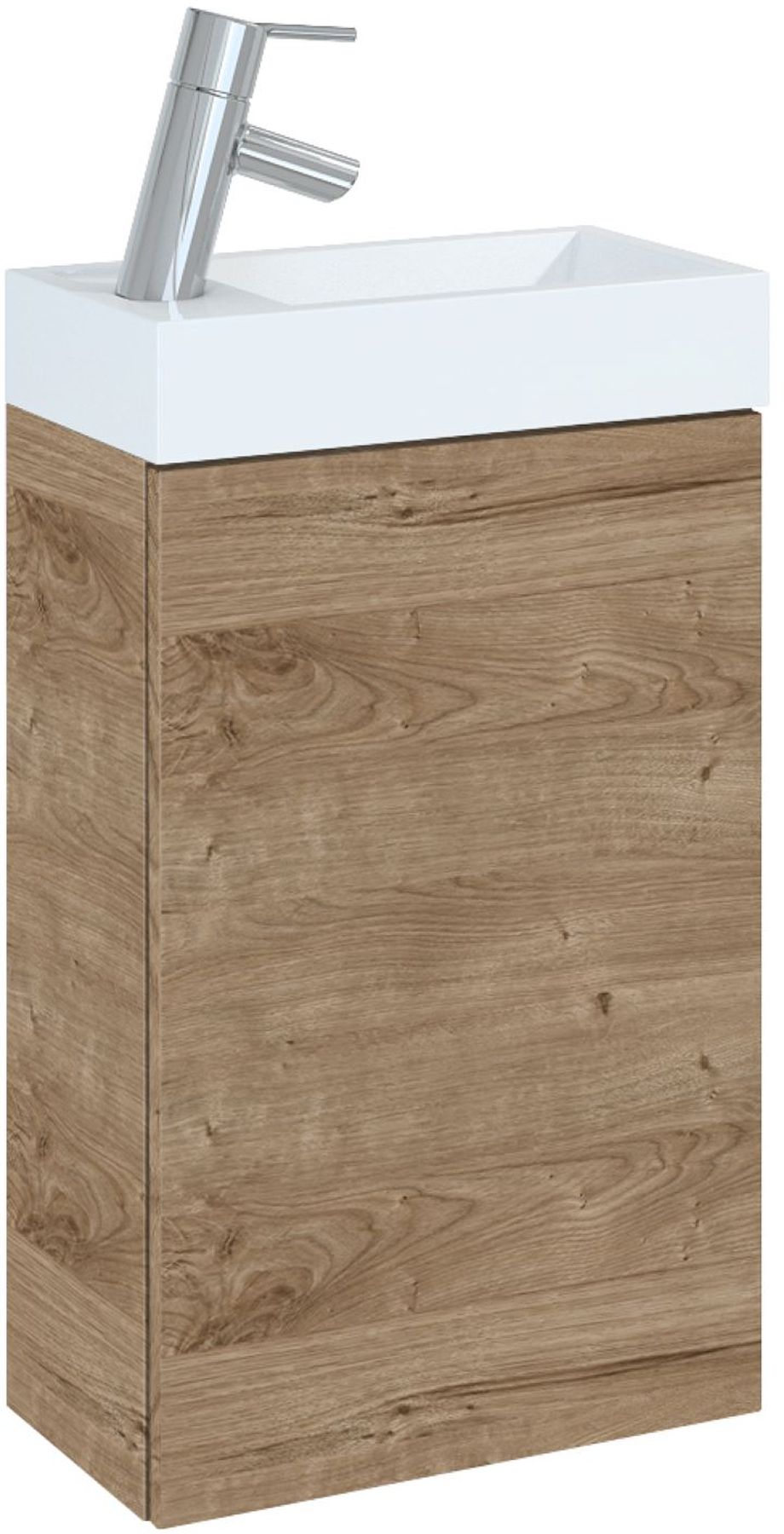 Elita Young Basic wastafel met kast 40.2 cm eik RE168991007050