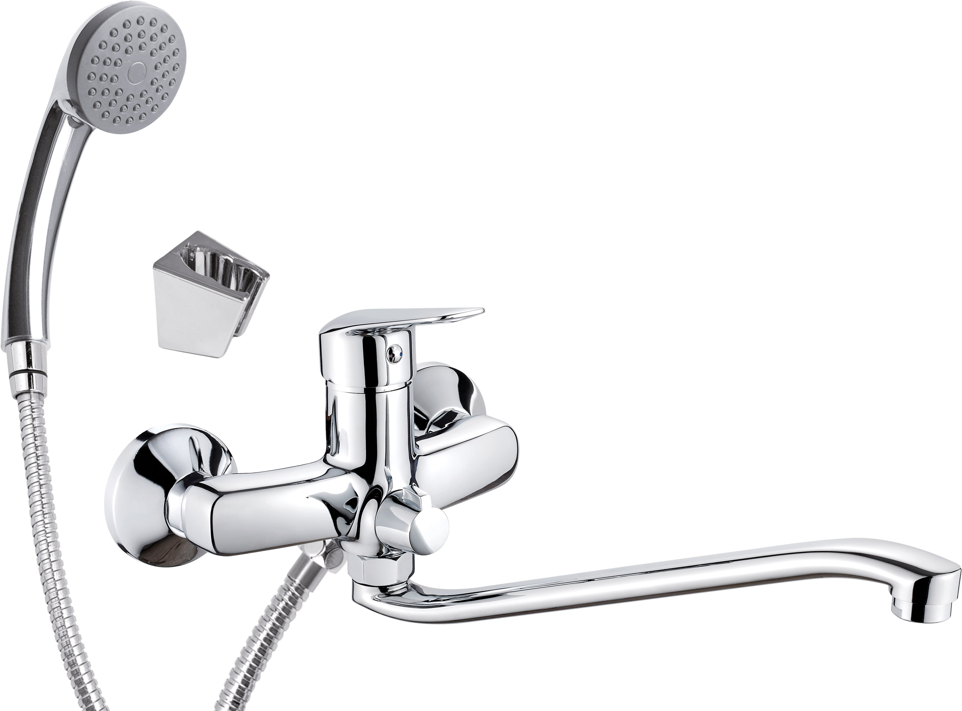 Deante Boro bad- en douchekraan wand chroom BMO057M