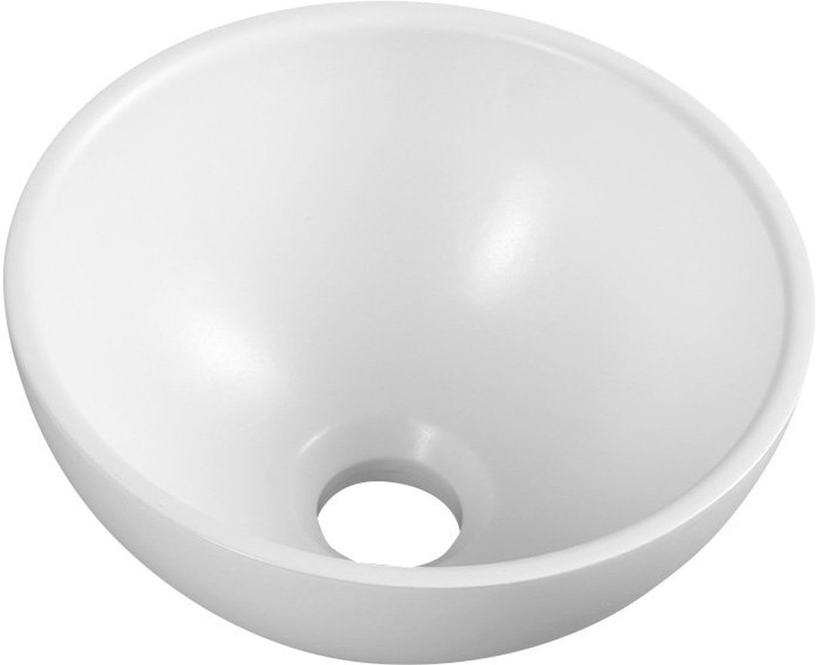 Sapho Small wastafel 26x26 cm rond opbouw wit glans MR260
