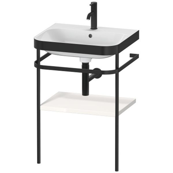 Duravit Happy D.2 wastafel met console 57.5 cm wit HP4735O2222