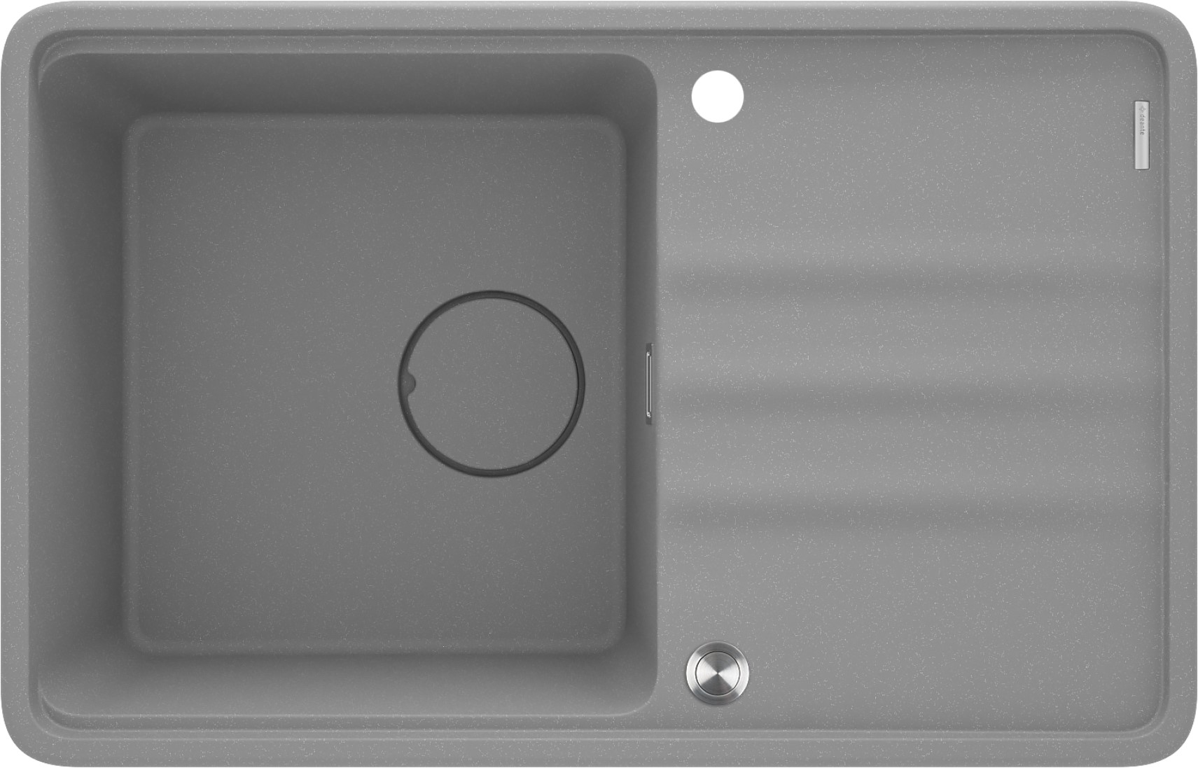 Deante Momi spoelbak van graniet 78x50 cm grijs/grafiet/onyx ZKM_S113