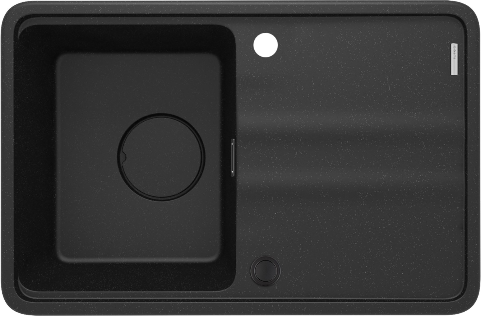 Deante Momi spoelbak van graniet 67x44 cm grijs/grafiet/onyx ZKM_G11A