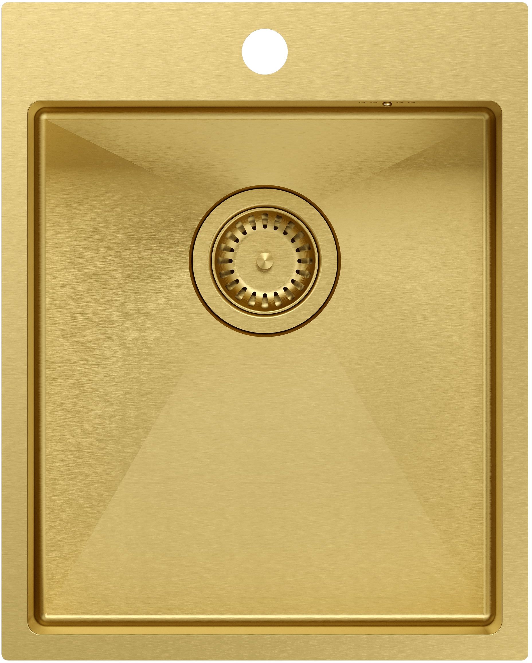Quadron Russel stalen spoelbak met sifon 50x40 cm gouden HB4050PVDBSG1