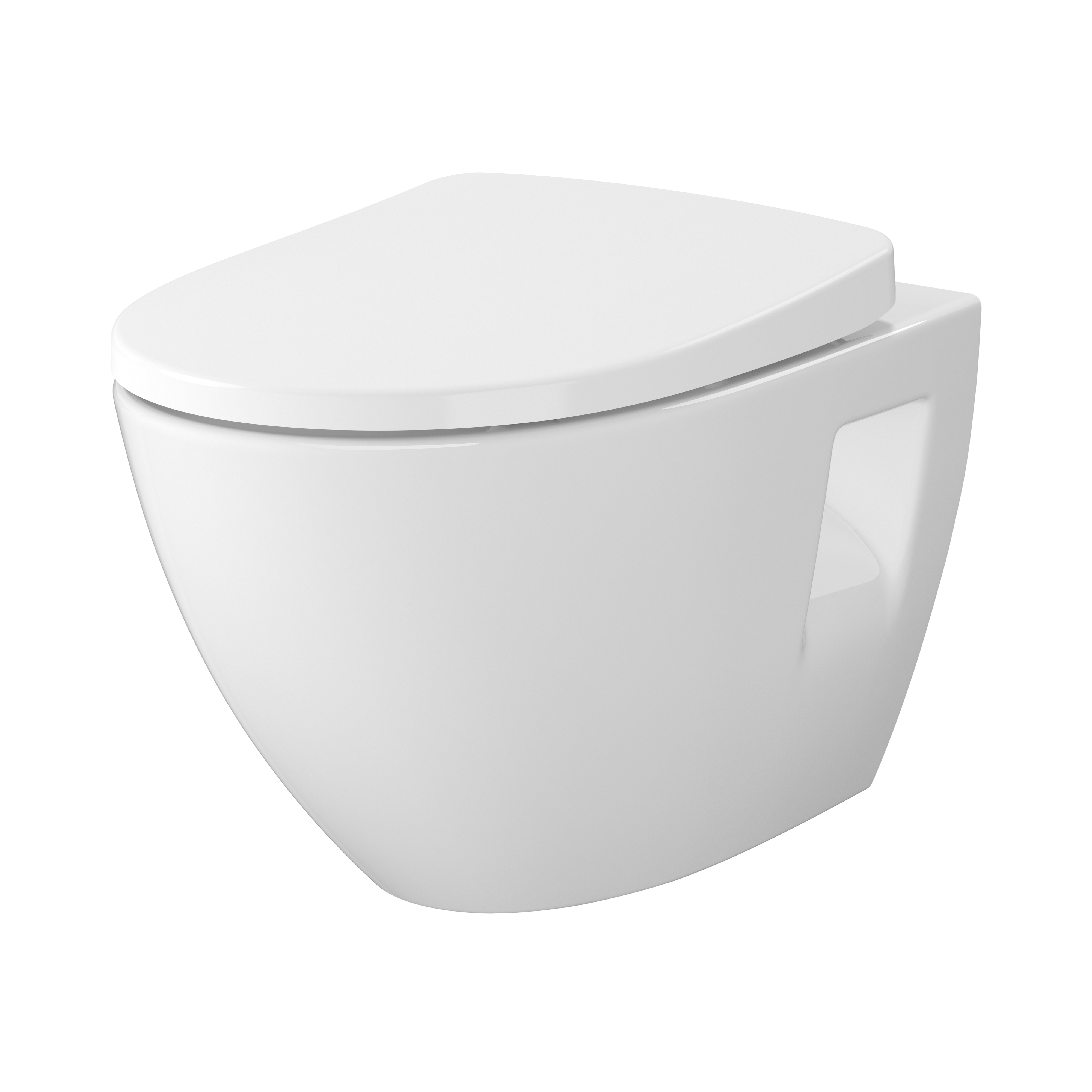 Cersanit Moduo set toiletpot met toiletbril hangend zonder kraag wit S701-725