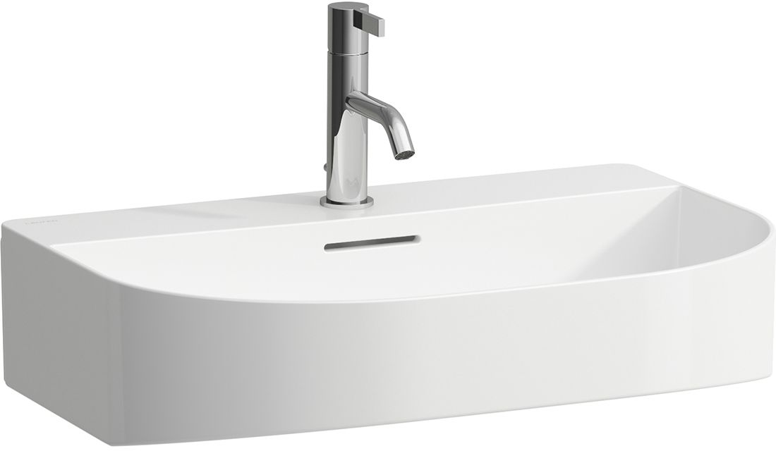 Laufen Sonar wastafel 60x42 cm halfrond klassiek wit glans H8103424001091