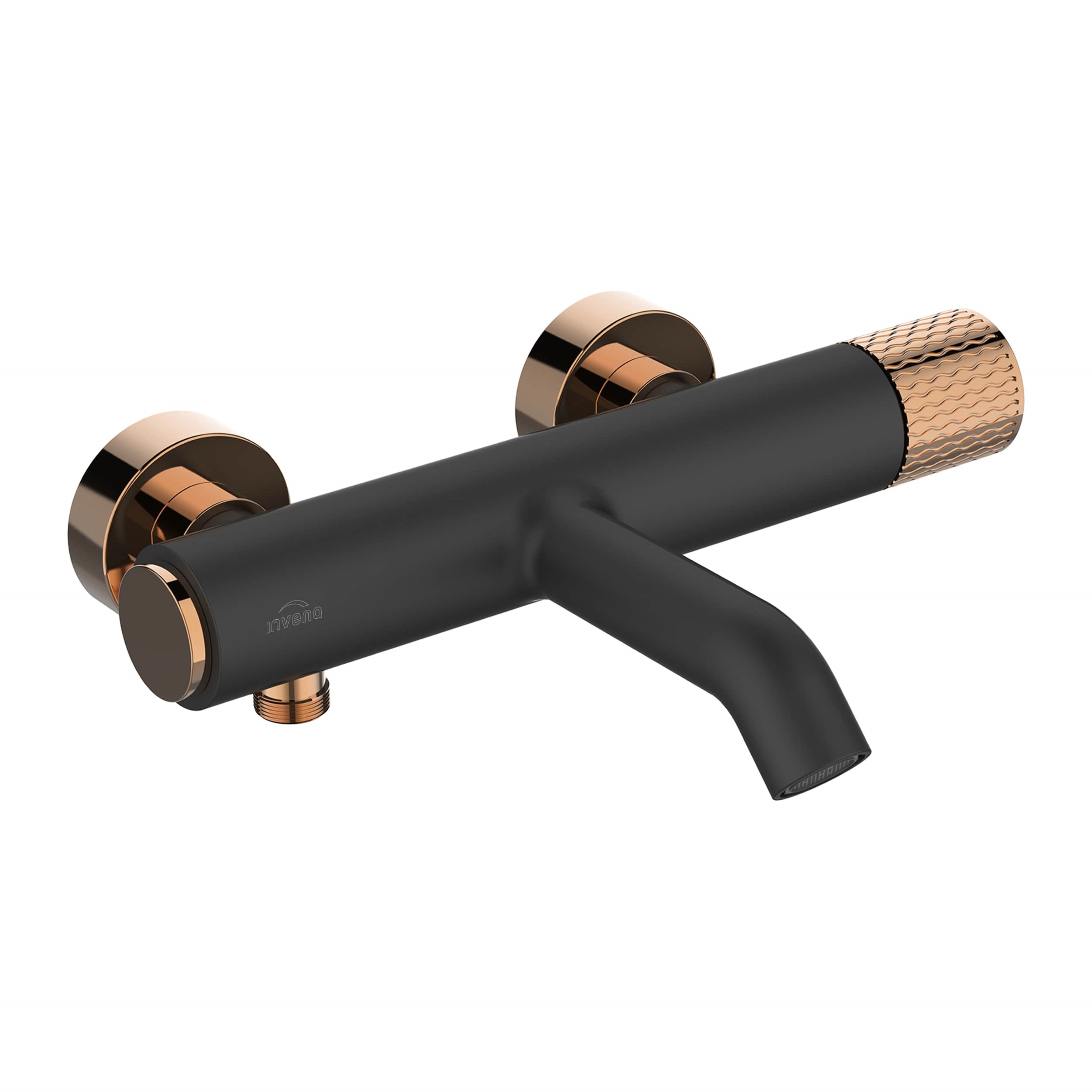 Invena Moonlight bad- en douchekraan wand zwart-gouden BW77014