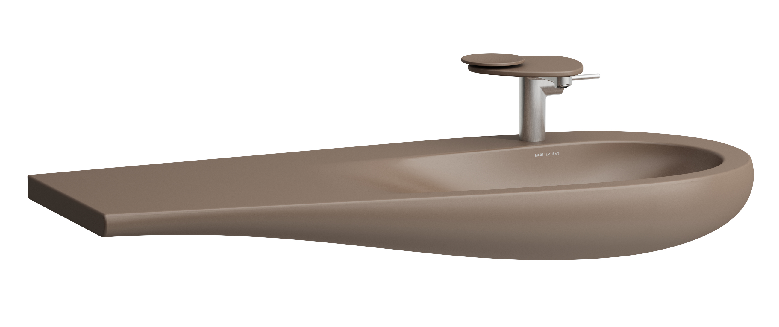 Laufen Il Bagno Alessi wastafel 120x50 cm klassiek brons/beige mat H8149741881041