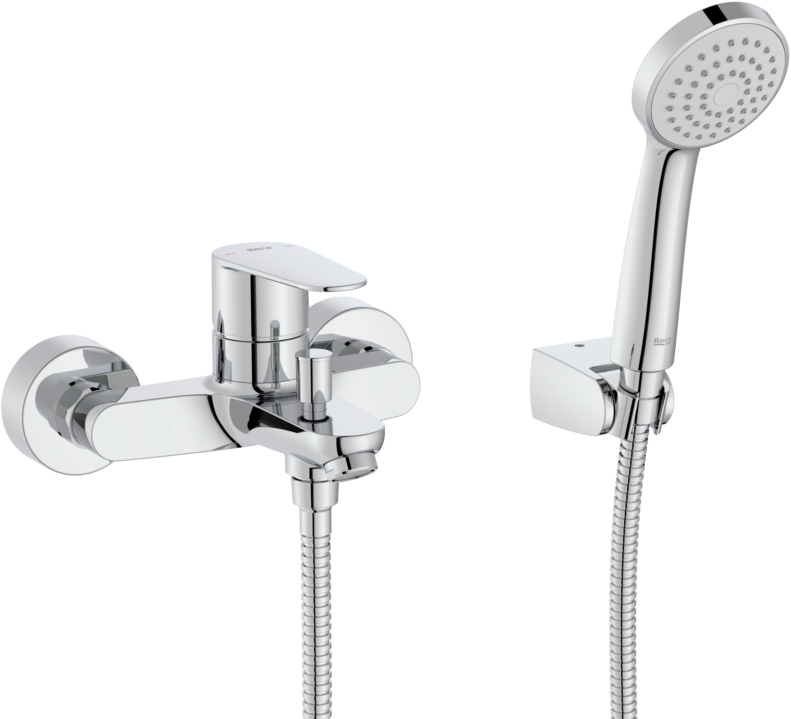 Roca Victoria Plus bad- en douchekraan wand chroom A5A014FC00