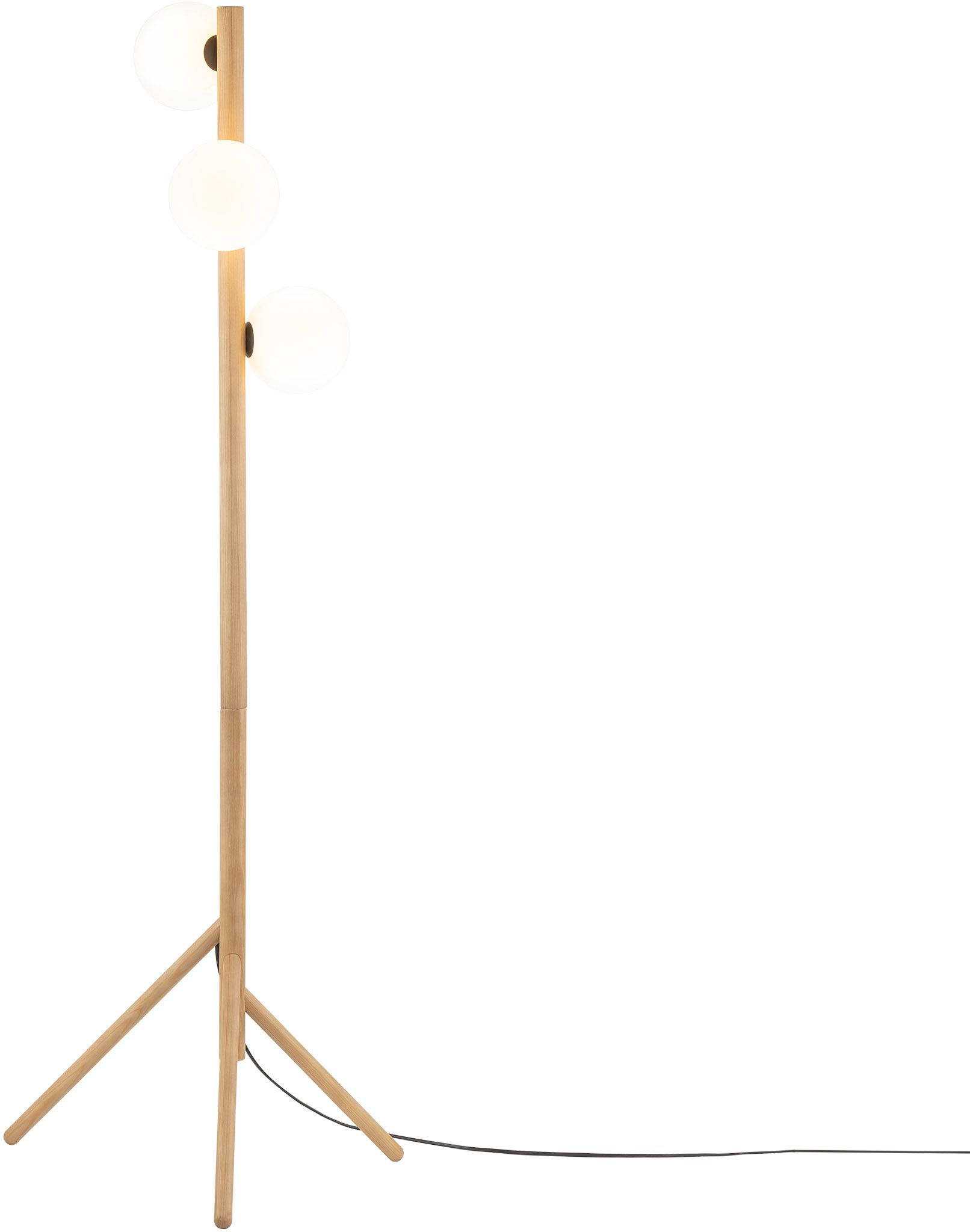 TK Lighting Estera Wood staanlamp 3x6 W wit 5809