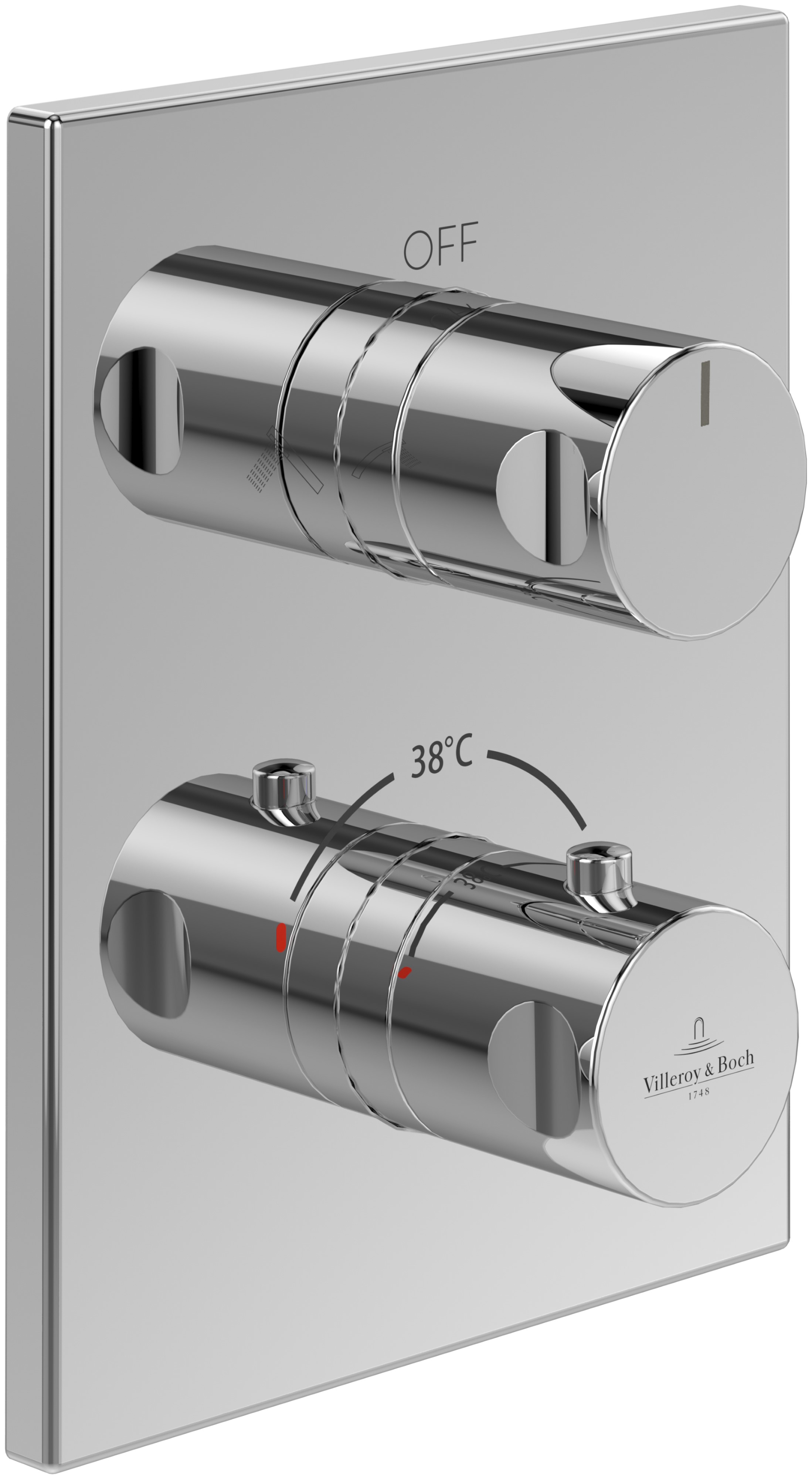 Villeroy & Boch Universal Taps & Fittings bad- en douchekraan inbouw met thermostaat chroom TVD00065300061