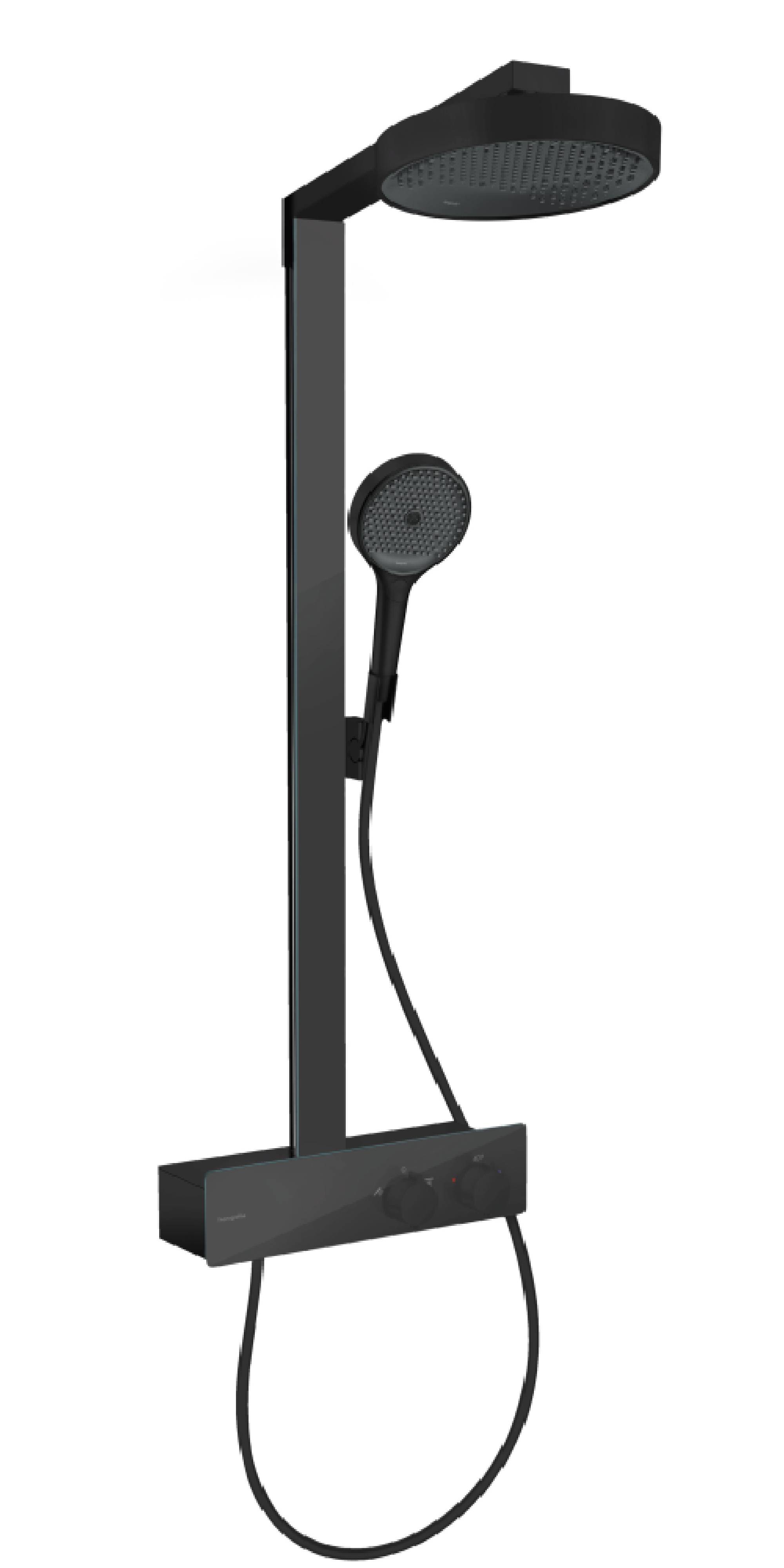 Hansgrohe Rainfinity doucheset wand met thermostaat zwart 28742670