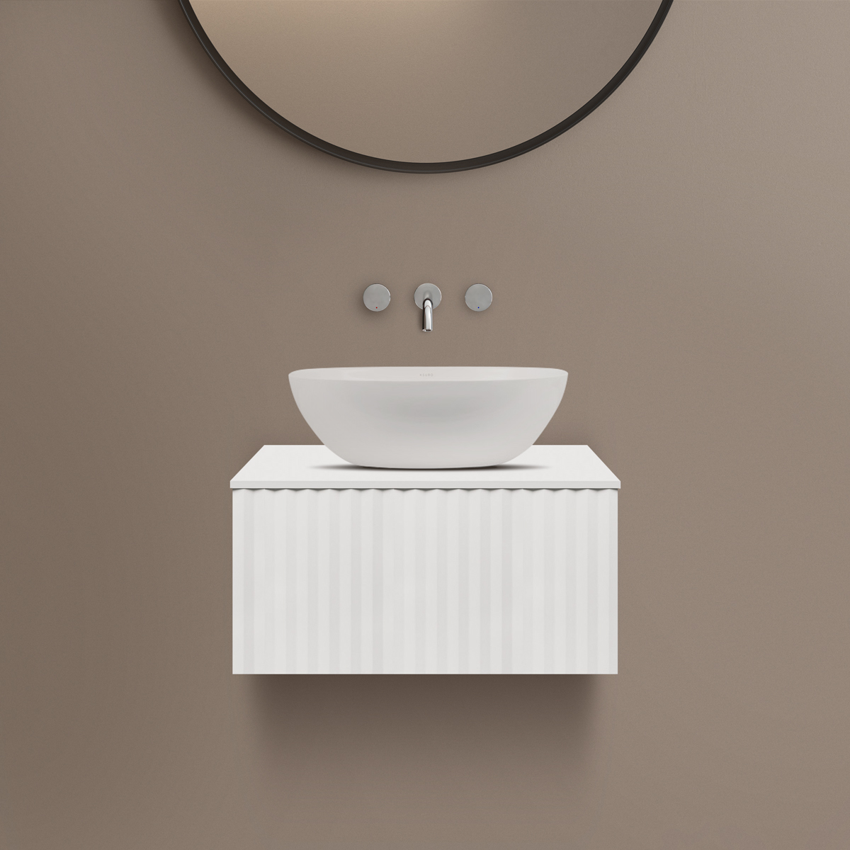 Ksuro 02 badkamerblad op kast 60.3x46.9 cm wit 53002000