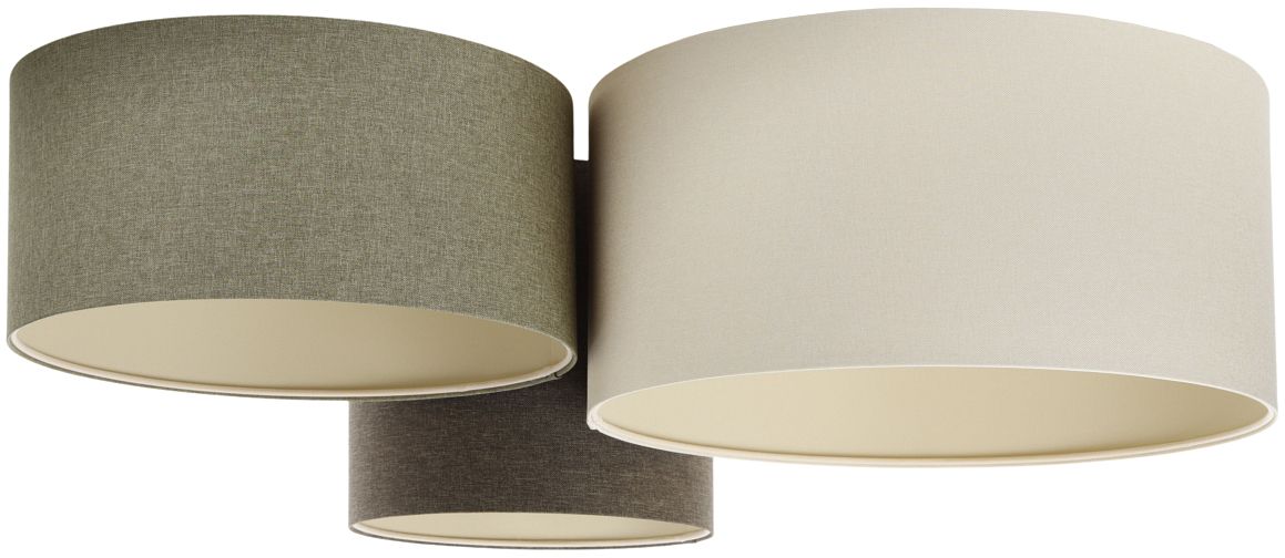 BPS Koncept Boho Ellegant plafondlamp 3x60 W groen-bruin 080-070