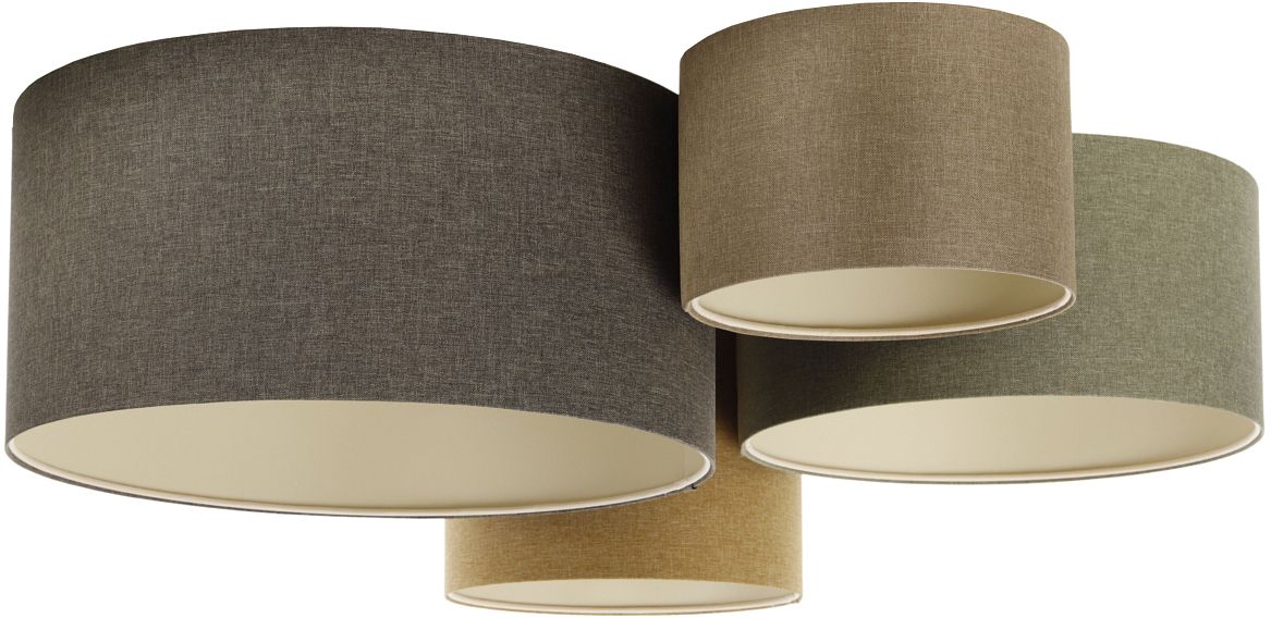 BPS Koncept Boho Ellegant plafondlamp 4x60 W groen-bruin 084-072