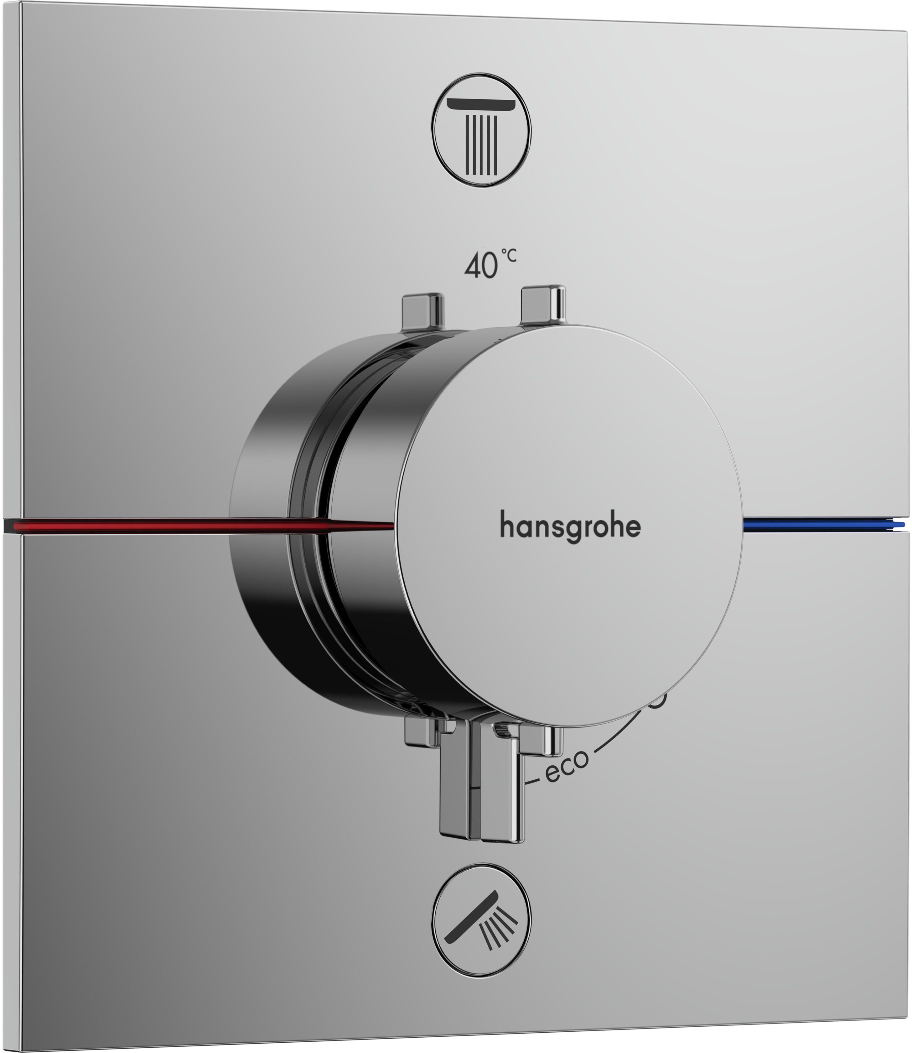 Hansgrohe ShowerSelect Comfort E bad- en douchekraan inbouw met thermostaat chroom 15572000
