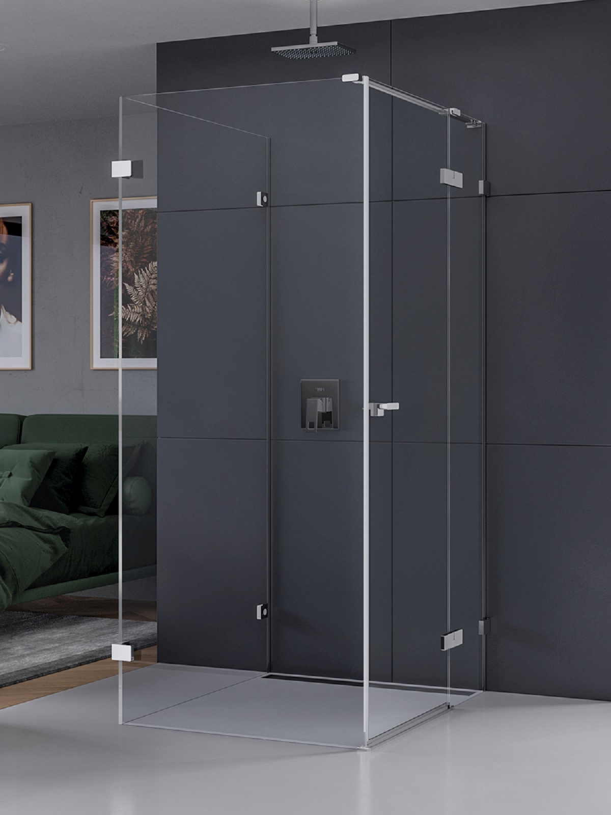 New Trendy Eventa douchecabine 80x80 cm vierkant chroom glans/helder glas EXK-4596