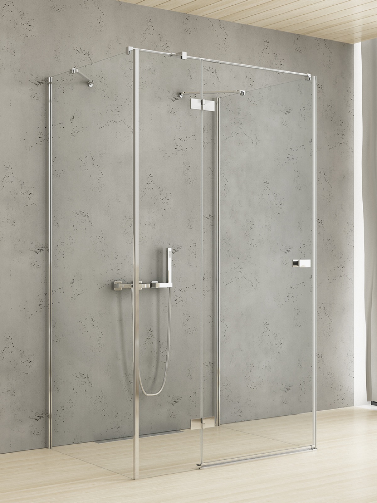 New Trendy Reflexa douchecabine 120x90 cm rechthoekig chroom glans/helder glas EXK-5209