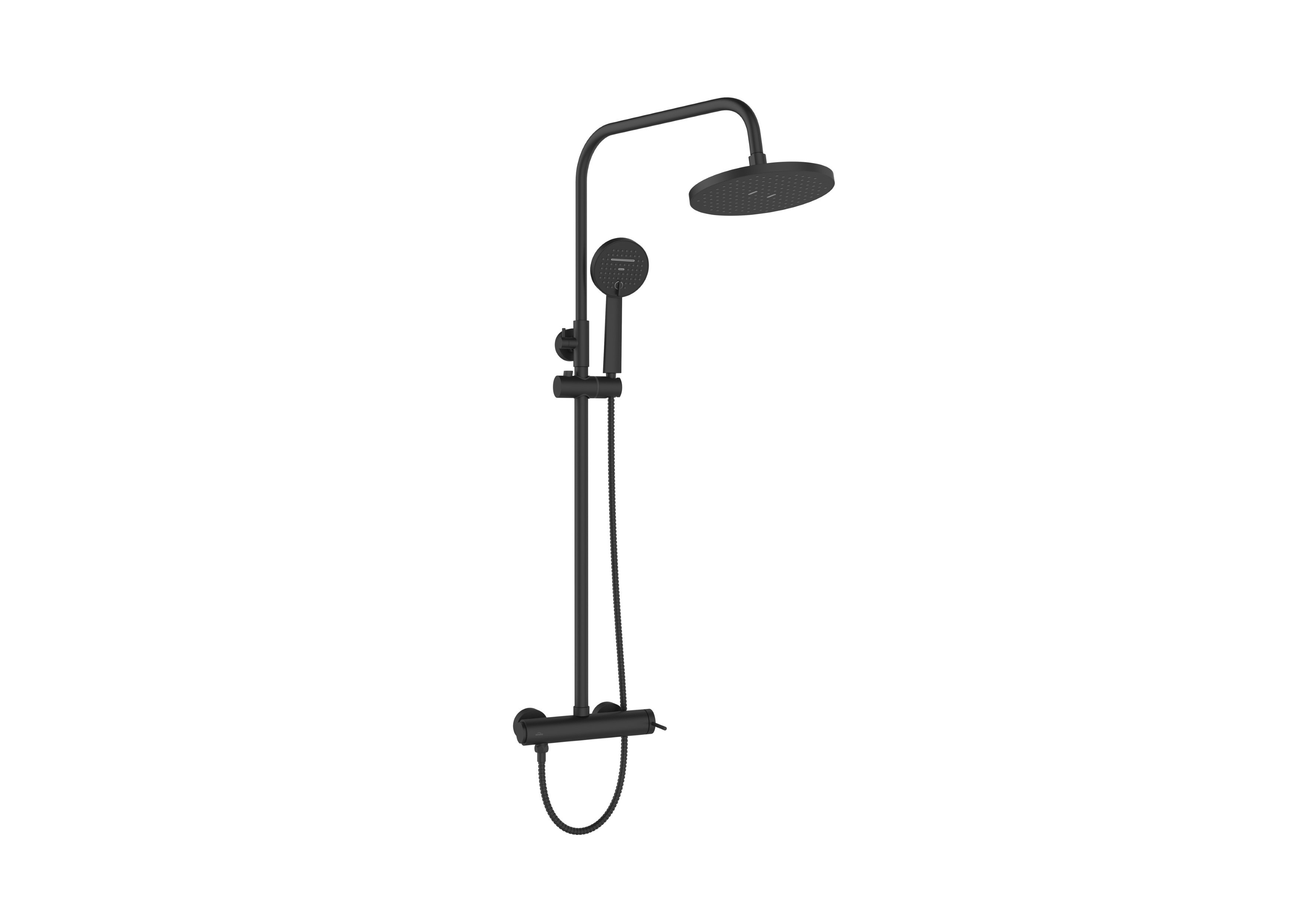 Invena Kalitea doucheset wand zwart AU72004