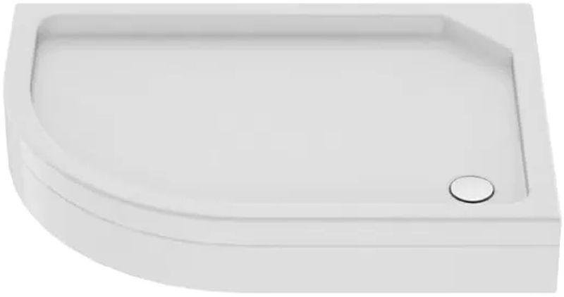 New Trendy New Maxima halfronde douchebak 100x80 cm wit B-0339